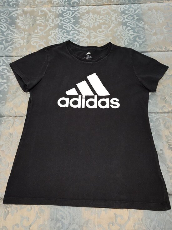 adidas Tops - Adidas black and white ladies golf t-shirt, VG used condition, size M
